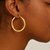 Diamond Cut Hoop Earrings in 14k Yellow Gold(2x35mm)