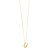 14K Yellow Gold Helium Initial U Pendant