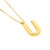14K Yellow Gold Helium Initial U Pendant