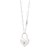 Sterling Silver Rhodium Plated Padlock Heart Necklace