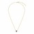 14k Yellow Gold 17 inch Necklace with Round Amethyst