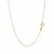 14k Yellow Gold 17 inch Necklace with Round Amethyst