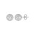 14k White Gold Ball Earrings with Crystal Cut Texture(5mm)