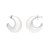 Sterling Silver Half Moon Hoop Earrings