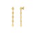 14K Yellow Gold Mirror Kite Link Drop Earrings