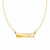 14k Yellow Gold Pendant with Mom on Horizontal Bar