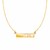 14k Yellow Gold Pendant with Mom on Horizontal Bar