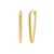 14K Yellow Gold V Hoop Earrings