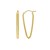 14K Yellow Gold V Hoop Earrings