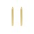 14K Yellow Gold V Hoop Earrings