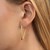 14K Yellow Gold V Hoop Earrings
