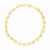 14k Yellow Gold 7 inch Mirrored Heart Chain Bracelet (5.00 mm)