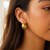Sterling Silver Yellow Gold Plated Puffed Double Row Hoop Earrings
