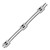 Double Open Bar Link Rhodium Plated Bracelet in Sterling Silver