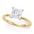 1 Carat Princess Lab Grown IGI G/VS1 Diamond Solitaire Ring in 10K Yellow Gold
