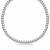 Polished Bead Chain Necklace in Rhodium Plated Sterling Silver (8mm)