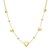 14k Yellow Gold Puff Heart Adjustable Necklace