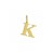 14K Yellow Gold Initial K Charm Pendant