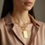 14k Yellow Gold Paperclip Chain Necklace with Rounded Rectangle Pendant