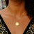 14K Yellow Gold Round Tag Necklace