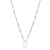 Sterling Silver Rhodium Plated Heart Padlock Figaro Necklace