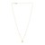 14K Yellow Gold Elongated Heart and Bead Station Necklace
