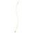 14K Yellow Gold Elongated Heart and Bead Station Necklace