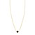 14K Yellow Gold Garnet Heart Necklace (1.50 mm)