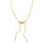 Sterling Silver Gold Plated Snake Bow Necklace