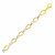 Twisted Oval Chain Bracelet in 14k Two Tone Gold (7.40 mm)