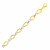 Twisted Oval Chain Bracelet in 14k Two Tone Gold (7.40 mm)