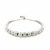 Adjustable Graduated Bead Bracelet with Geometric Texture in Sterling Silver