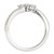 Curved Band Two Stone Diamond Ring in 14k White Gold (3/4 cttw)