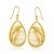 Golden Rutilated Quartz Teardrop Earrings in Yellow Gold Plated Sterling Silver