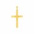 14k Yellow Gold Polished Cross Pendant