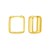 14 Yellow Gold Square Hoop Earrings