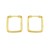 14 Yellow Gold Square Hoop Earrings