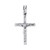 Sterling Silver Rhodium Plated Crucifix Cross Pendant
