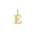 14K Yellow Gold Initial E Charm Pendant