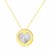 14k Yellow Gold Necklace with Heart in Mother of Pearl