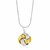 Textured Love Knot Pendant in 14k Yellow Gold & Sterling Silver