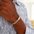 Rounded Bar Links Mens Bracelet in 14k Two-Tone Gold (9.65 mm)