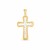 14k Two Tone Gold High Polish Diamond Cut Cross Pendant