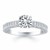 Diamond Micropave Milgrain Engagement Ring Mounting in 14k White Gold