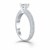 Diamond Micropave Milgrain Engagement Ring Mounting in 14k White Gold