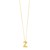 14K Yellow Gold Helium Initial Z Pendant