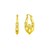 14K Yellow Gold Claddagh Symbol Hoop Earrings