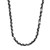 Sterling Silver Gunmetal Finish Oval Link Necklace