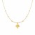 14k Yellow Gold Necklace with Eight Pointed Star and Beads