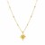 14k Yellow Gold Necklace with Eight Pointed Star and Beads